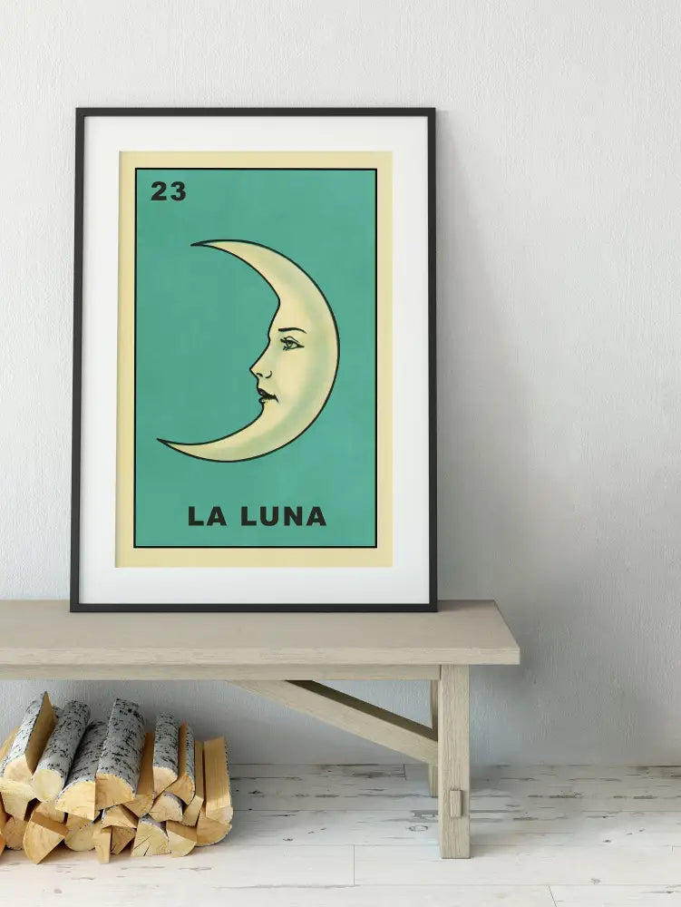 La Luna Card Moon Print No Frame For Home Décor by My Store