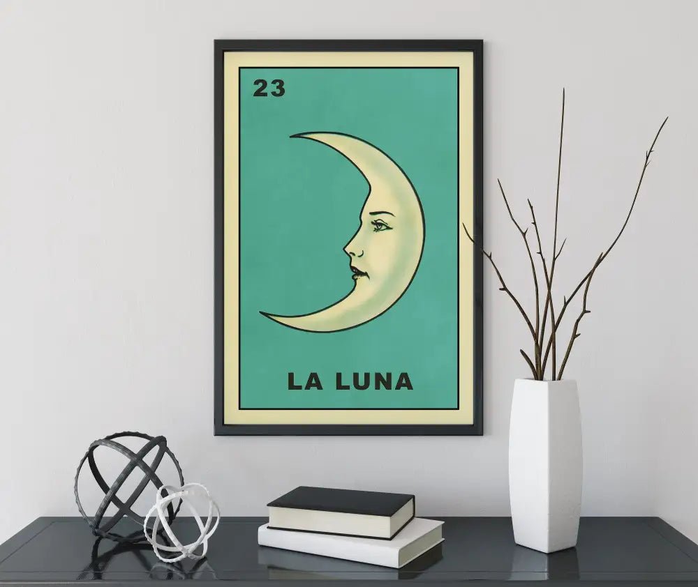 La Luna Card Moon Print No Frame For Home Décor by My Store