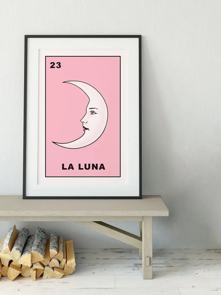 La Luna Card Moon Print Unframed No Frame Wall Decor Artwork For Elegant Living Spaces by My Store