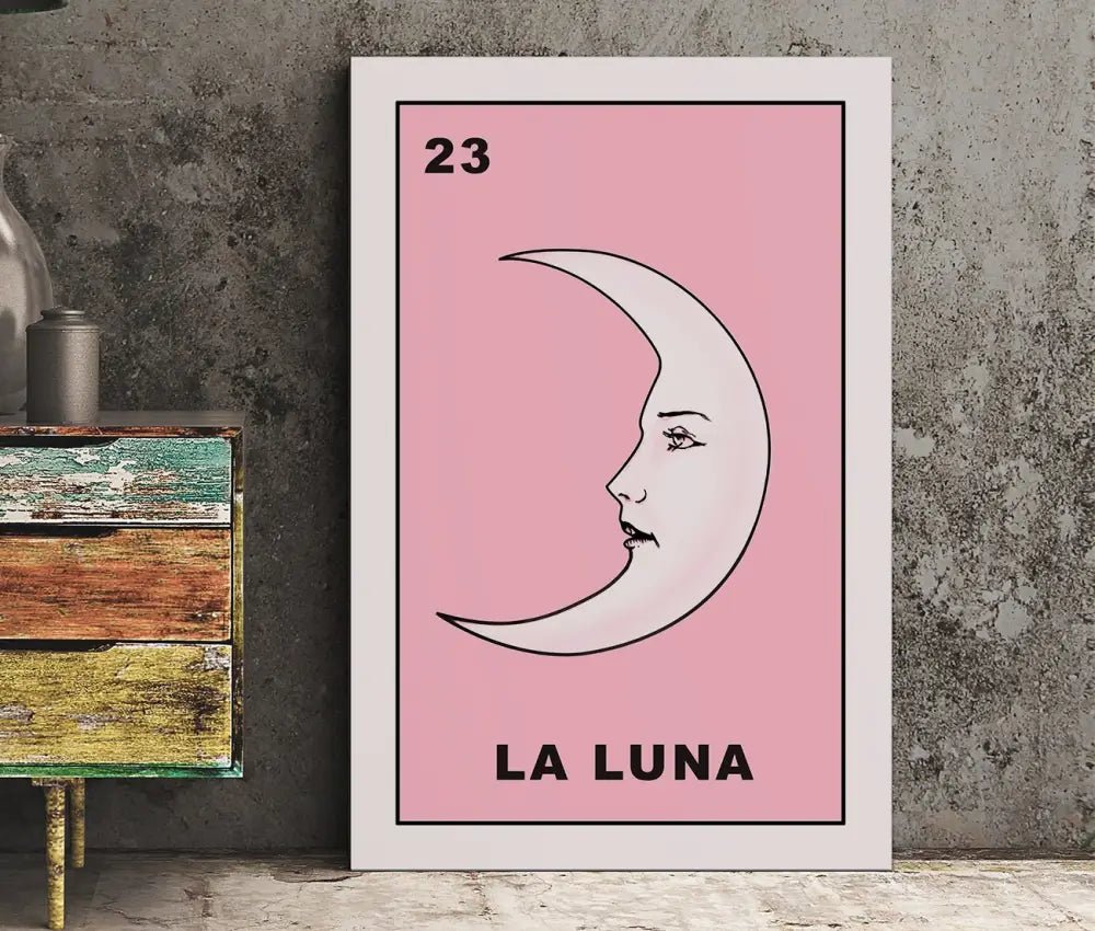 La Luna Card Moon Print Unframed No Frame Wall Decor Artwork For Elegant Living Spaces by My Store