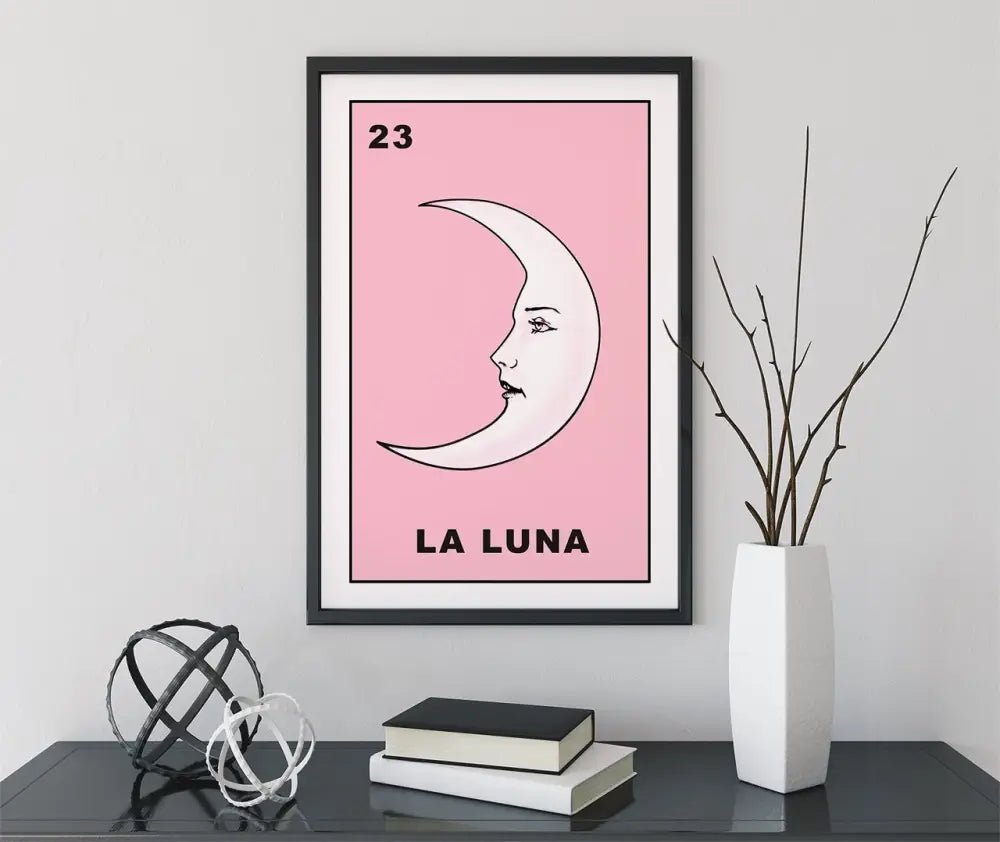 La Luna Card Moon Print Unframed No Frame Wall Decor Artwork For Elegant Living Spaces by My Store