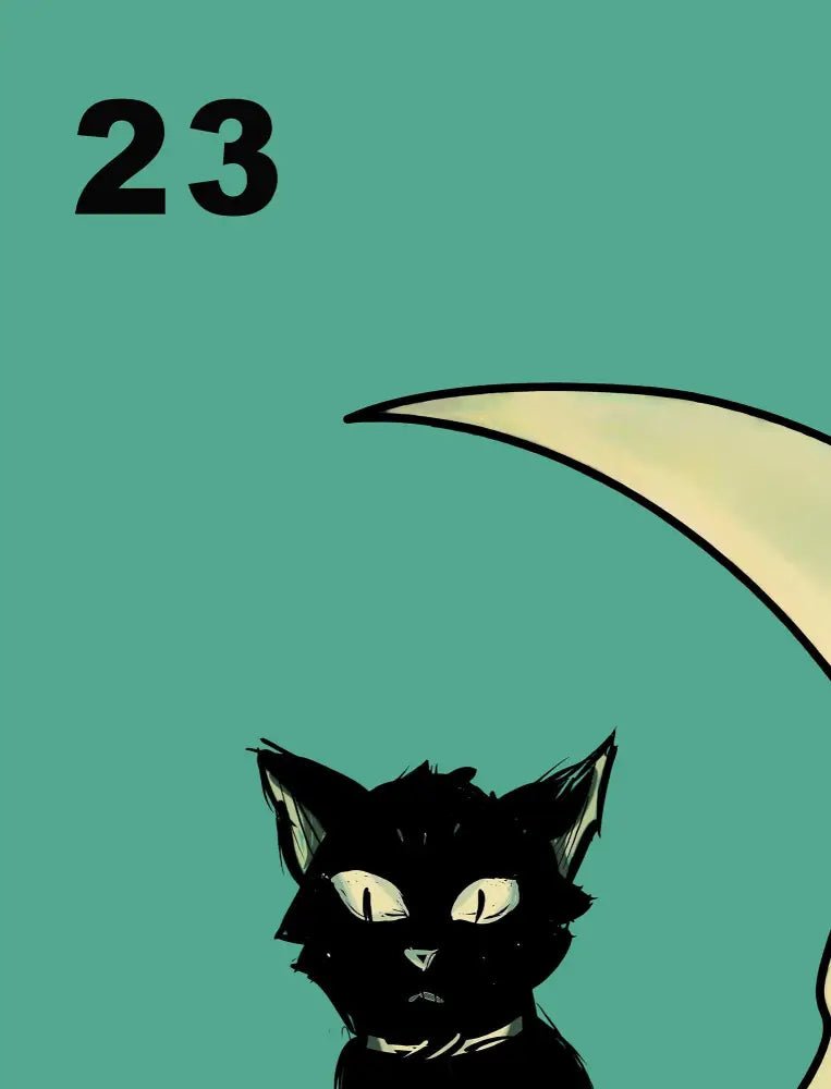 La Luna Cat Card Moon Print No Frame For Cat Lovers by My Store