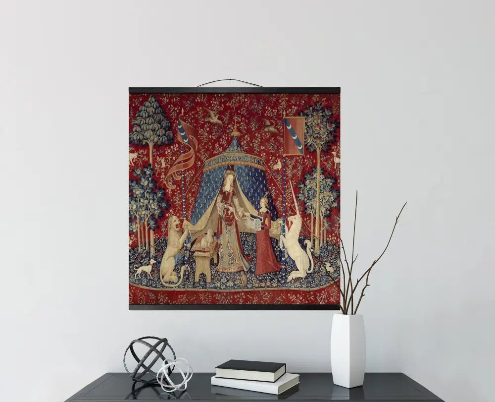 Lady With Unicorn Canvas Wall Hanging Medieval Tapestry by My Store