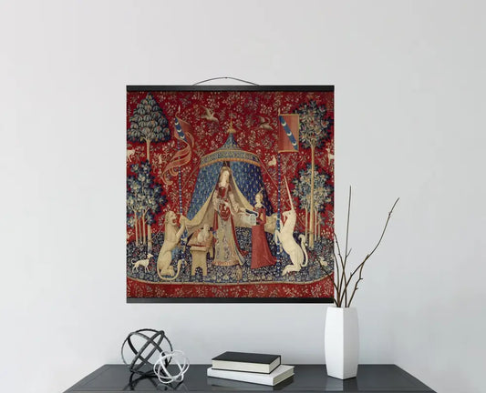 Lady With Unicorn Canvas Wall Hanging Medieval Tapestry by My Store