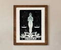 Libra Zodiac Sign Poster Vintage Art Print Mid Century Modern Wall Decor For Astrology Enthusiasts by My Store