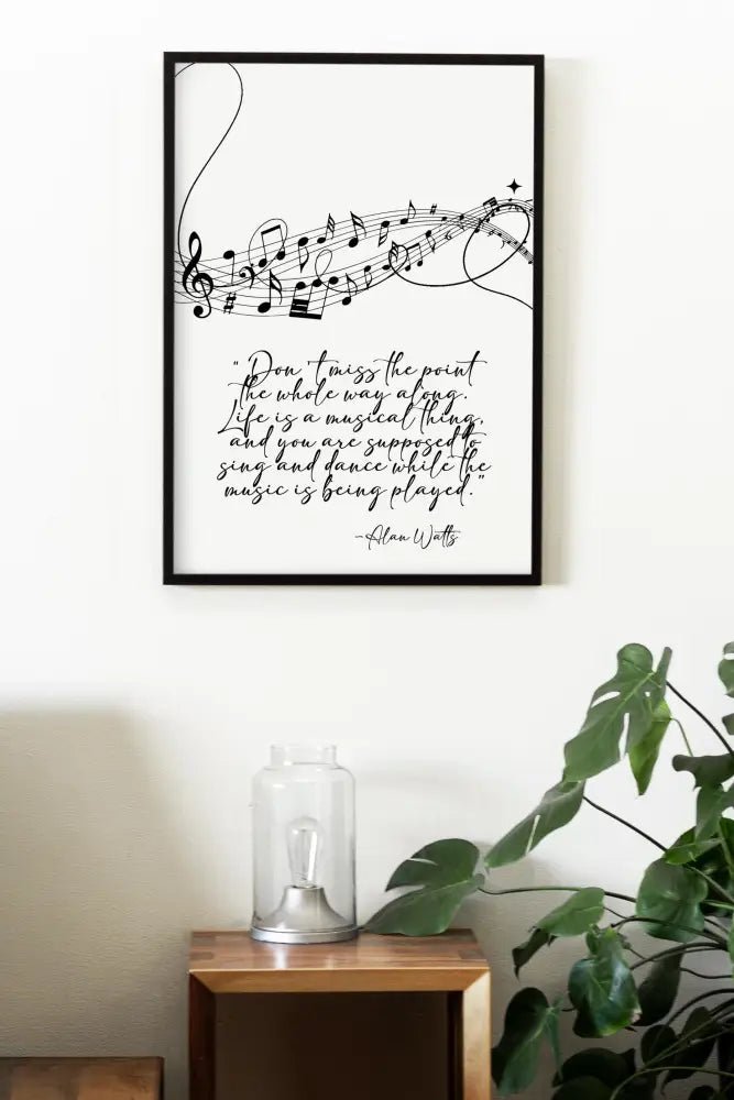 Life Quote Alan Watts Poster Bohemian Art Print 20x30 Large No Frame by DesignBohemian