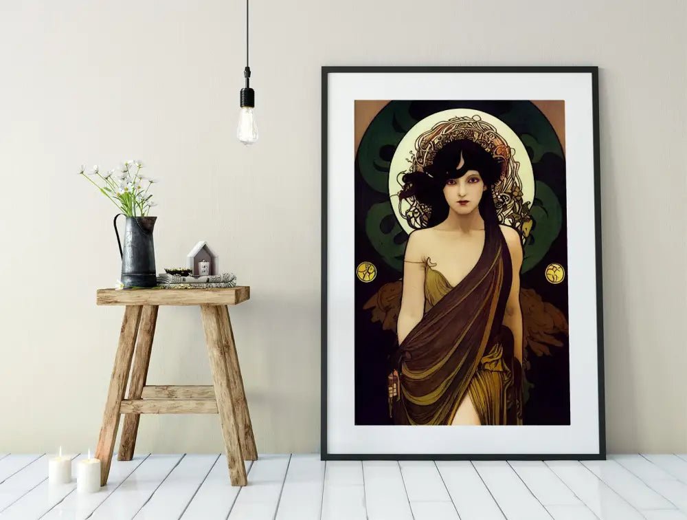 Lilith Occult Goddess Poster Mucha Style Print No Frame Ethereal Vintage Inspired Wall Art by My Store