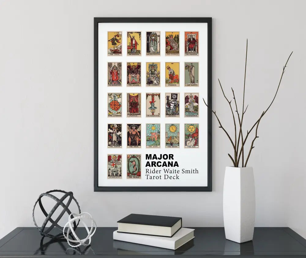 Major Arcana Rider Waite Smith Tarot Card Print By Pamela Colman Smith Vintage Wall Art by My Store