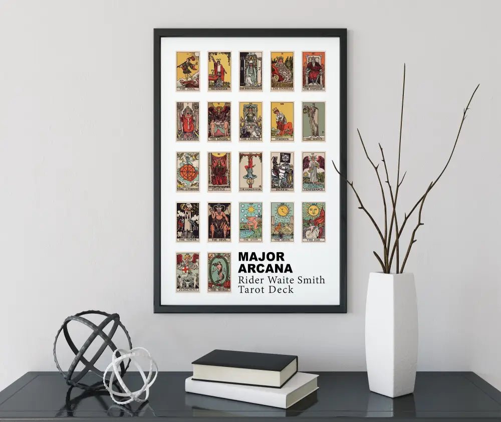 Major Arcana Rider Waite Smith Tarot Card Print By Pamela Colman Smith Vintage Wall Art by My Store