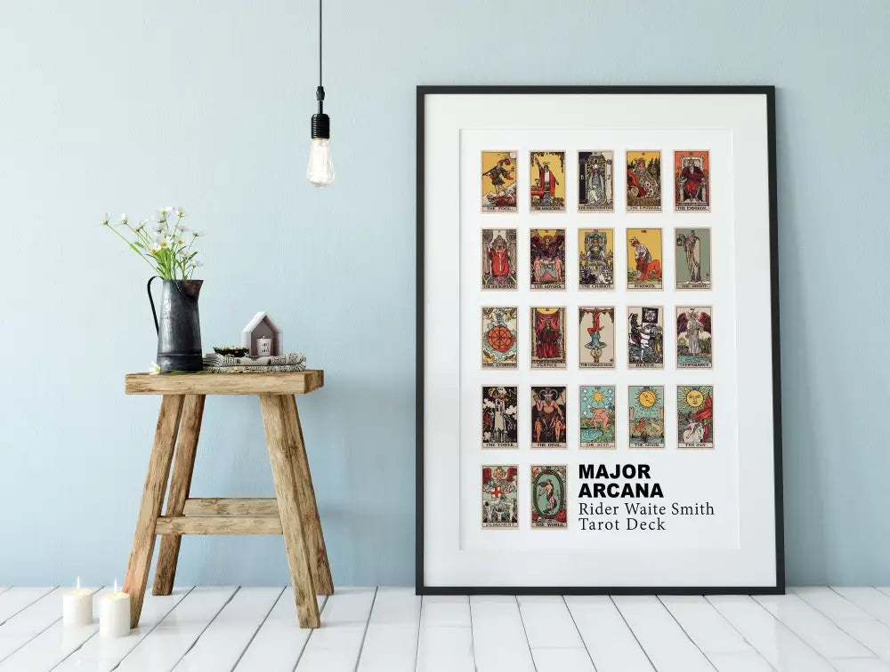 Major Arcana Rider Waite Smith Tarot Card Print By Pamela Colman Smith Vintage Wall Art by My Store