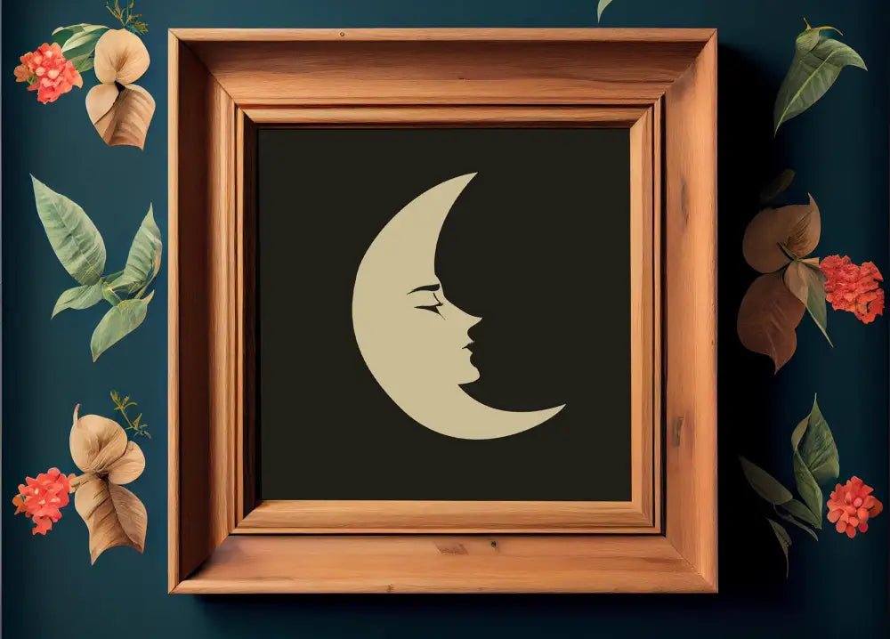 Man In The Moon Wall Art No Frame Poster by My Store