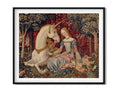Medieval Lady With Unicorn Poster No Frame Art Print by My Store