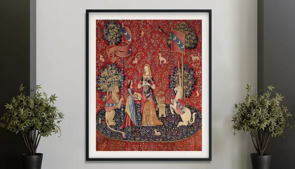 Medieval Maiden And Unicorn Scent Poster No Frame Art Elegant Unframed Wall Decor Inspired By The Lady And The Unicorn by My Store
