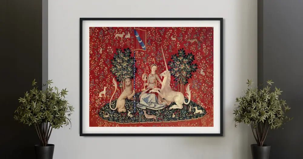 Medieval Maiden And Unicorn Sight Poster No Frame by My Store