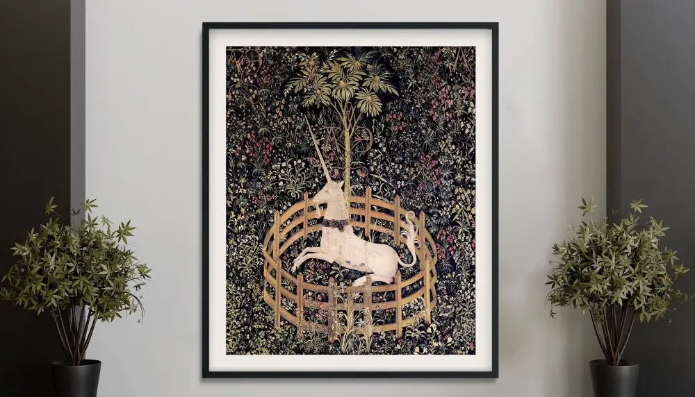 Medieval Unicorn Poster No Frame Enchanting Wall Art For Elegant Home Decor And Collectors by My Store