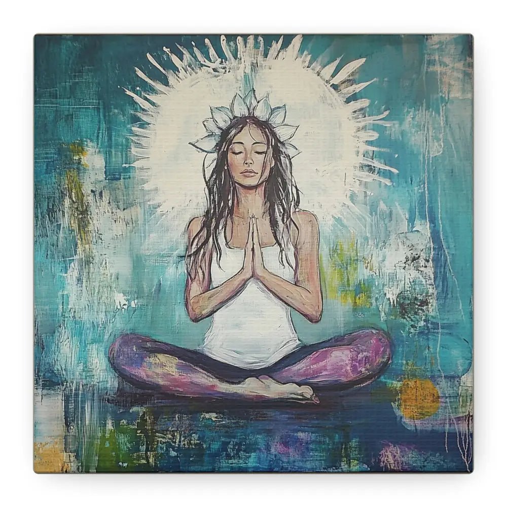 Meditation Canvas Art, Mindfulness Home Decor, Relaxation Wall Art, Yoga Room Decoration, Spiritual Gift - DesignBohemian
