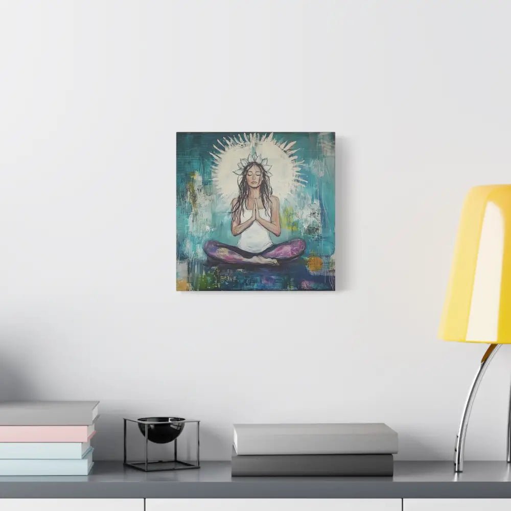 Meditation Canvas Art, Mindfulness Home Decor, Relaxation Wall Art, Yoga Room Decoration, Spiritual Gift - DesignBohemian