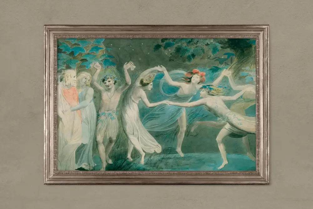 Midsummer Nights Dream Painting Blue And Green Print by My Store