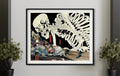 Mitsukuni Defies The Skeleton Spectre Print No Frame by My Store
