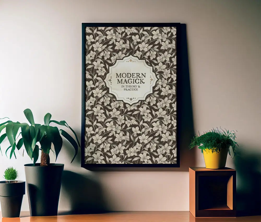 Modern Magic Book Cover Print No Frame Poster by My Store