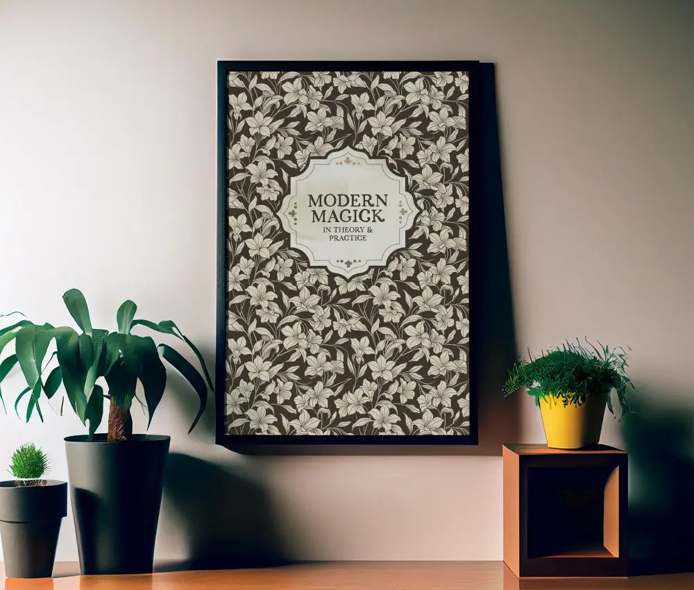 Modern Magic Book Cover Print No Frame Poster by My Store
