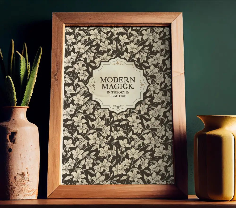 Modern Magic Book Cover Print No Frame Poster by My Store
