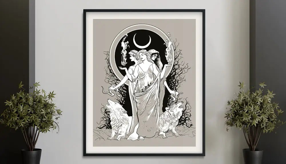 Moon Goddess Hecate Poster No Frame Art Print by My Store