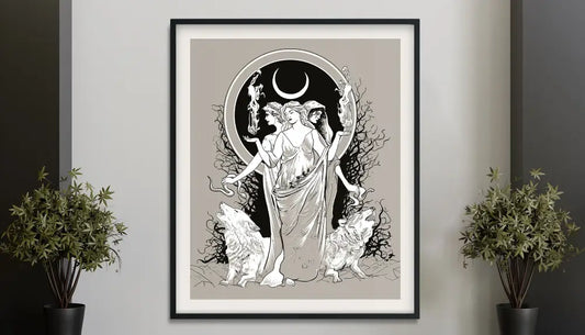 Moon Goddess Hecate Poster No Frame Art Print by My Store