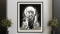 Moon Goddess Hecate Poster Painted Wiccan Tapestry Print by My Store