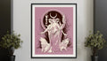 Moon Goddess Hecate Poster Violet Wiccan Tapestry No Frame by My Store