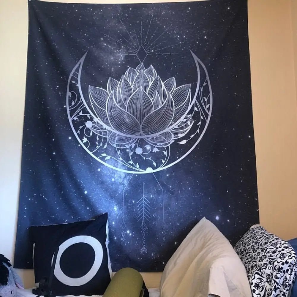 Moon Tapestry: Gothic Black Home Decor Wall Hanging by DesignBohemian