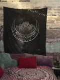 Moon Tapestry: Gothic Black Home Decor Wall Hanging by DesignBohemian