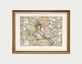 Mucha Original Art Nouveau Floral Print Large Artwork Bohemian Wall Decor Beige Pink Green Hues by My Store
