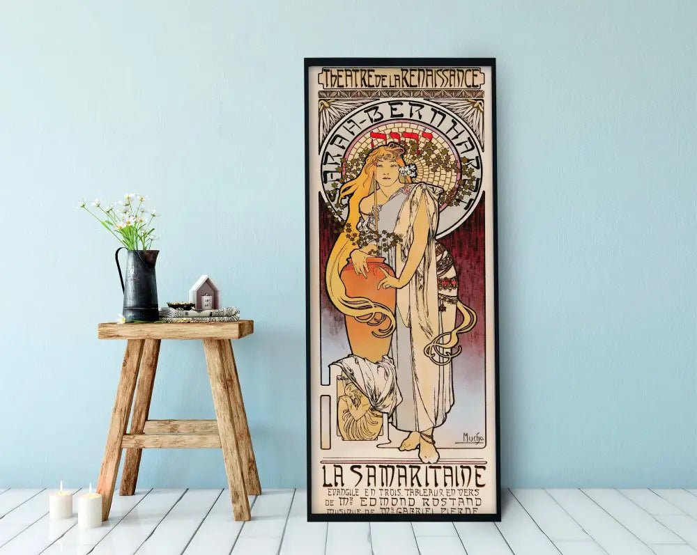 Mucha Poster Bohemian Lady Sarah Art Nouveau Print Wall Art For Living Room And Bedroom Decor by My Store