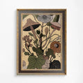 Mushrooms Botany Print - Original artwork - Plants and Mushrooms Drawing - DesignBohemian