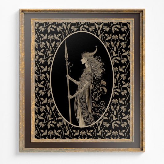 Ares Greek God Print, Mars Roman God Illustration (No Frame)