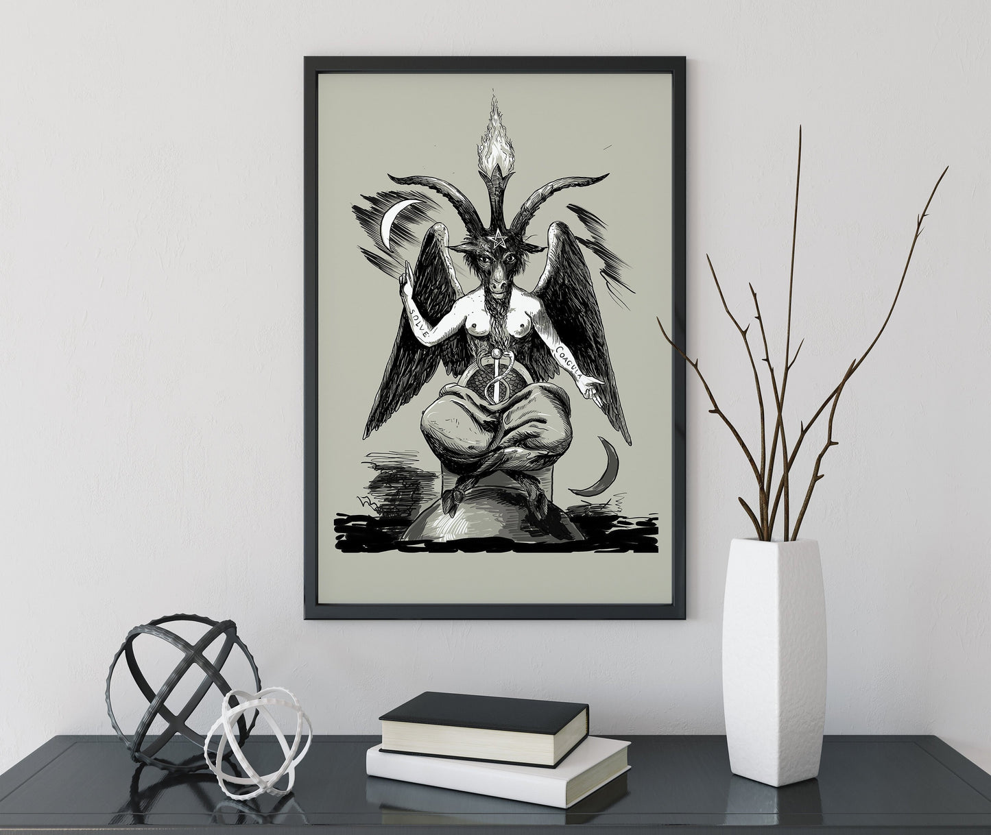 Baphomet Poster - "As Above So Below" - Eliphas Levi (No Frame)