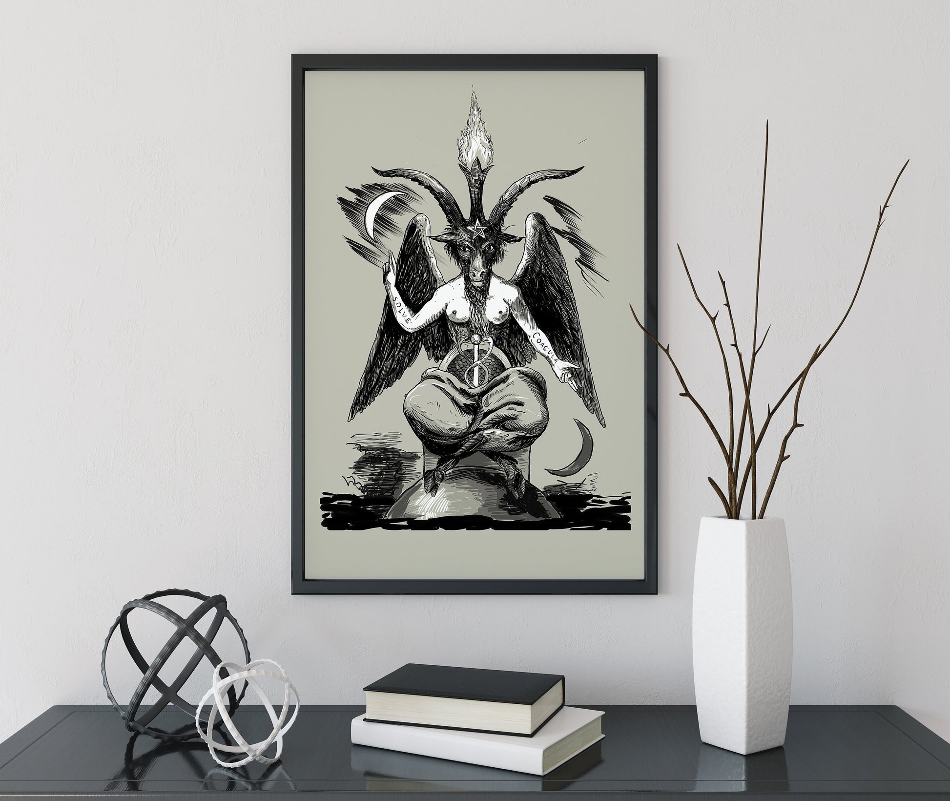 Baphomet Poster - "As Above So Below" - Eliphas Levi (No Frame)