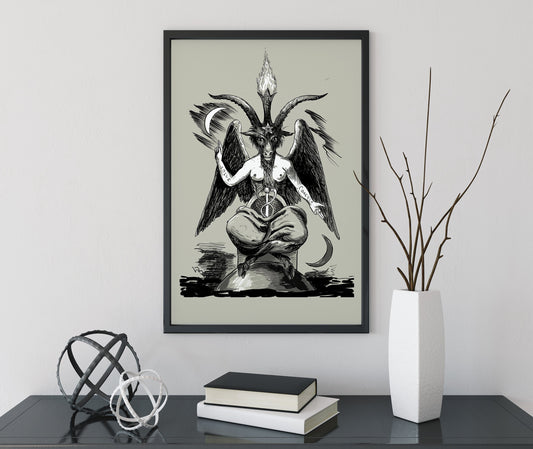 Baphomet Poster - "As Above So Below" - Eliphas Levi (No Frame)