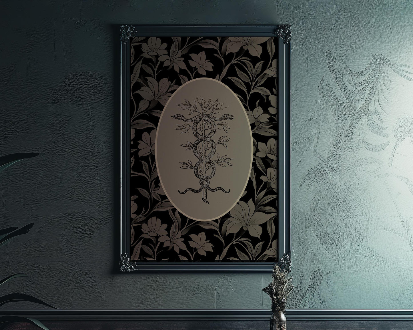 Snakes Caduceus (Medicine Symbol) - by Claude Paradin - Devises heroïques (1557) (No Frame)