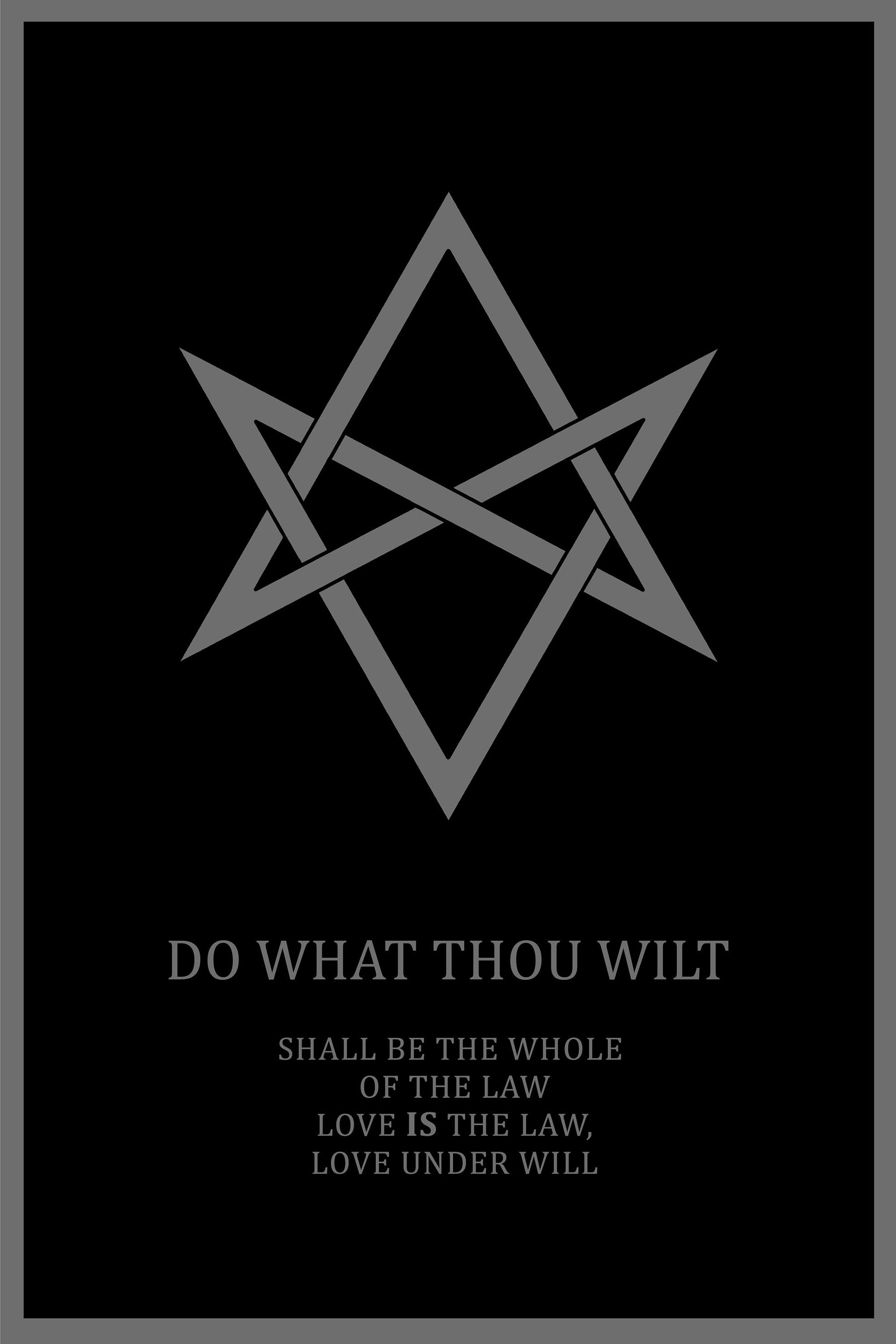 Do What Thou Wilt - Thelema Poster - Aleister Crowley Quote Poster (No Frame)