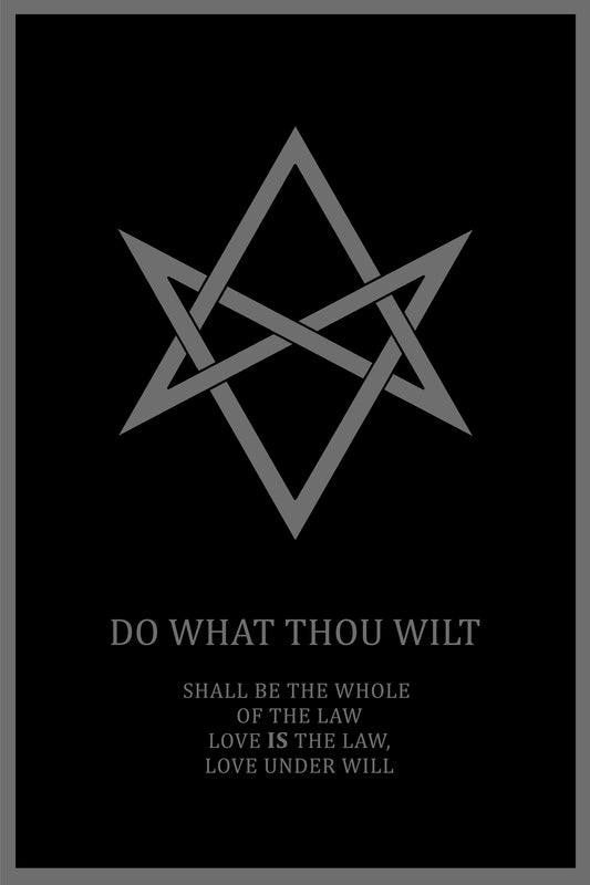 Do What Thou Wilt Thelema Poster Aleister Crowley Quote No Frame by My Store