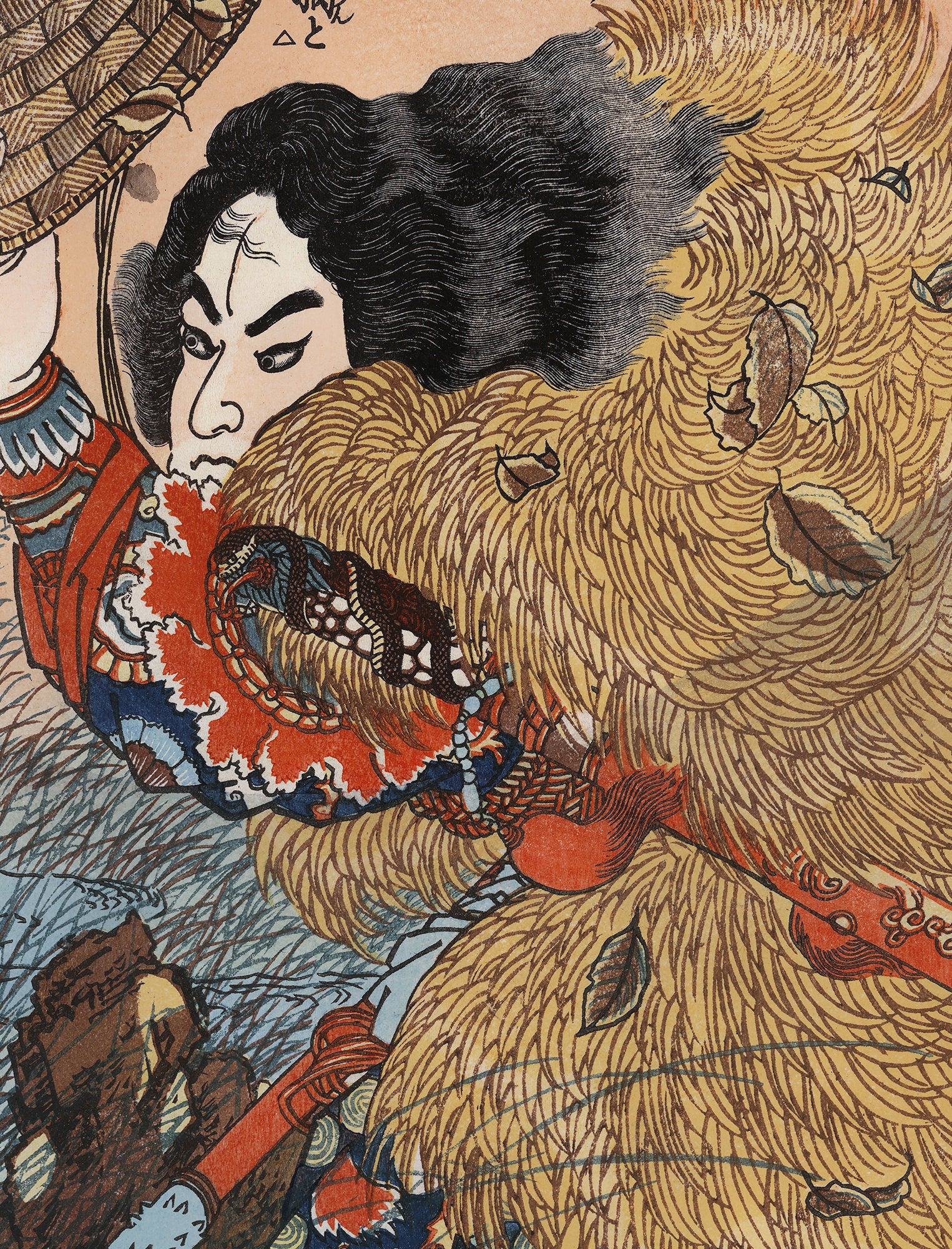 Japanese Print Suikoden - Japanese Warrior Poster (No Frame)