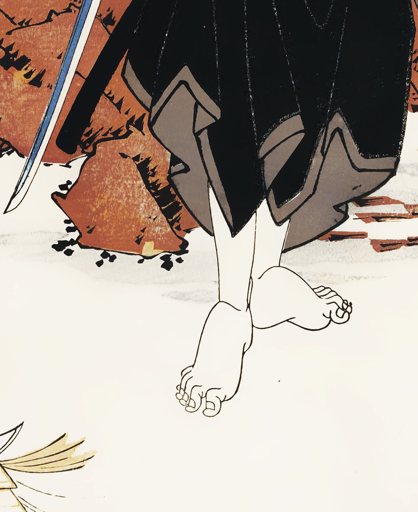 Japanese Print Ukiyo e Samurai with Japanese Demon Mask Poster (No Frame)