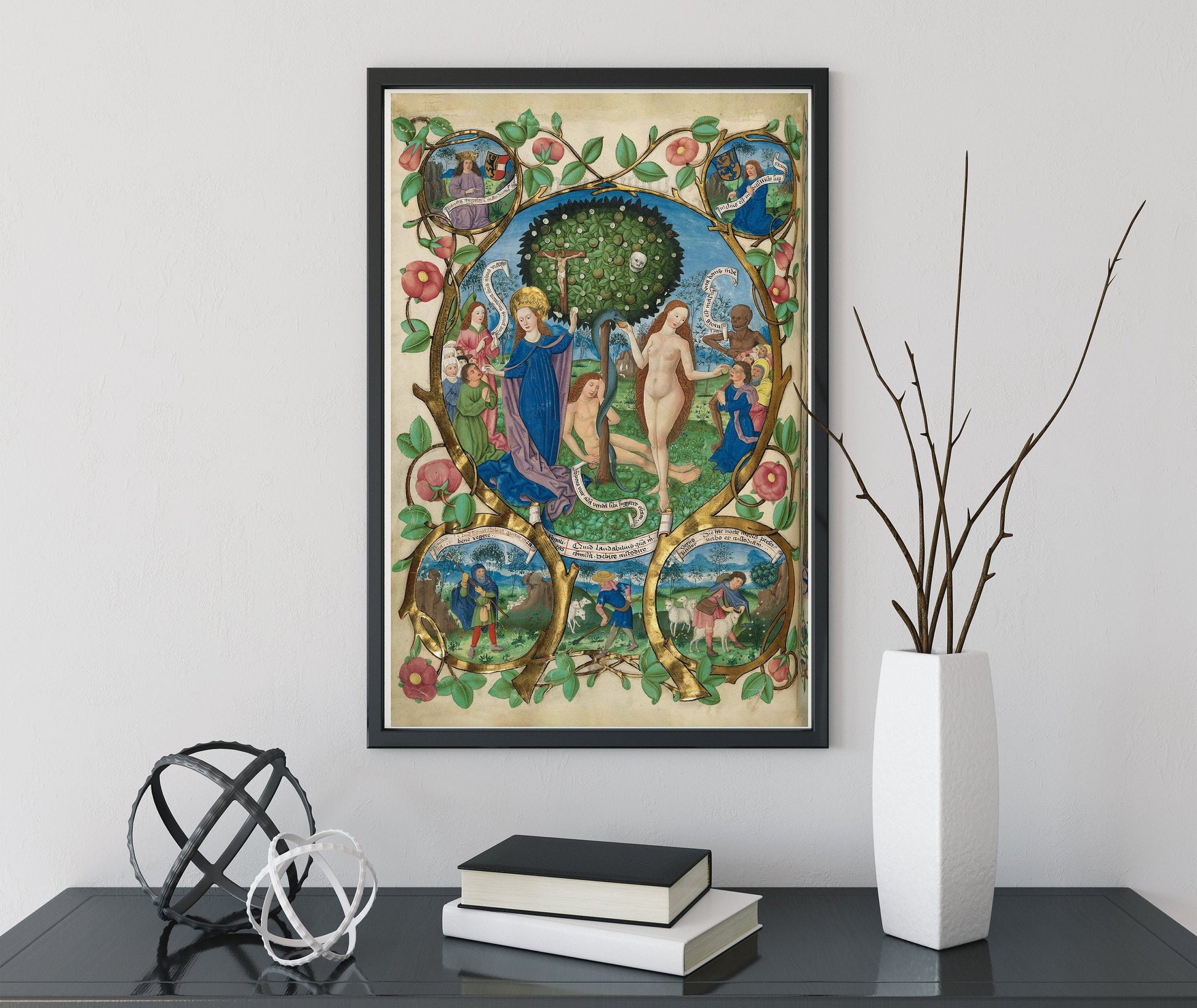 Tree of Life and Death Flanked by Eve and Mary-Ecclesia (Poster, No Frame)