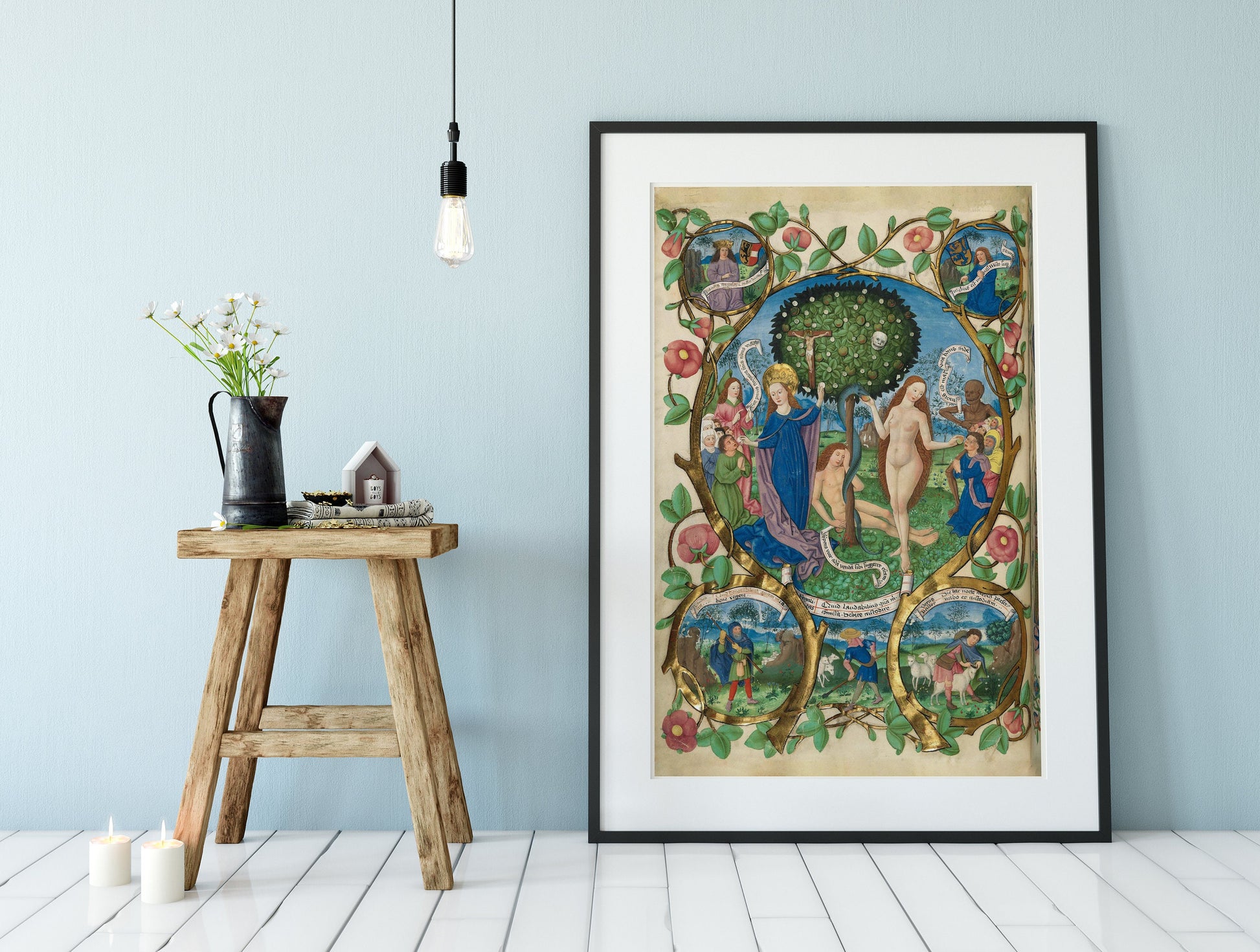 Tree of Life and Death Flanked by Eve and Mary-Ecclesia (Poster, No Frame)