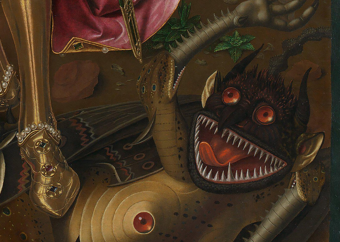 St Michael Defeats the Devil - Bartolomé Bermejo Medieval Painting (No Frame)