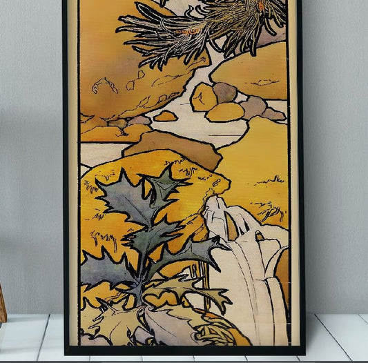 Mucha Print Art Nouveau Nature Bohemian Floral Long Poster by My Store