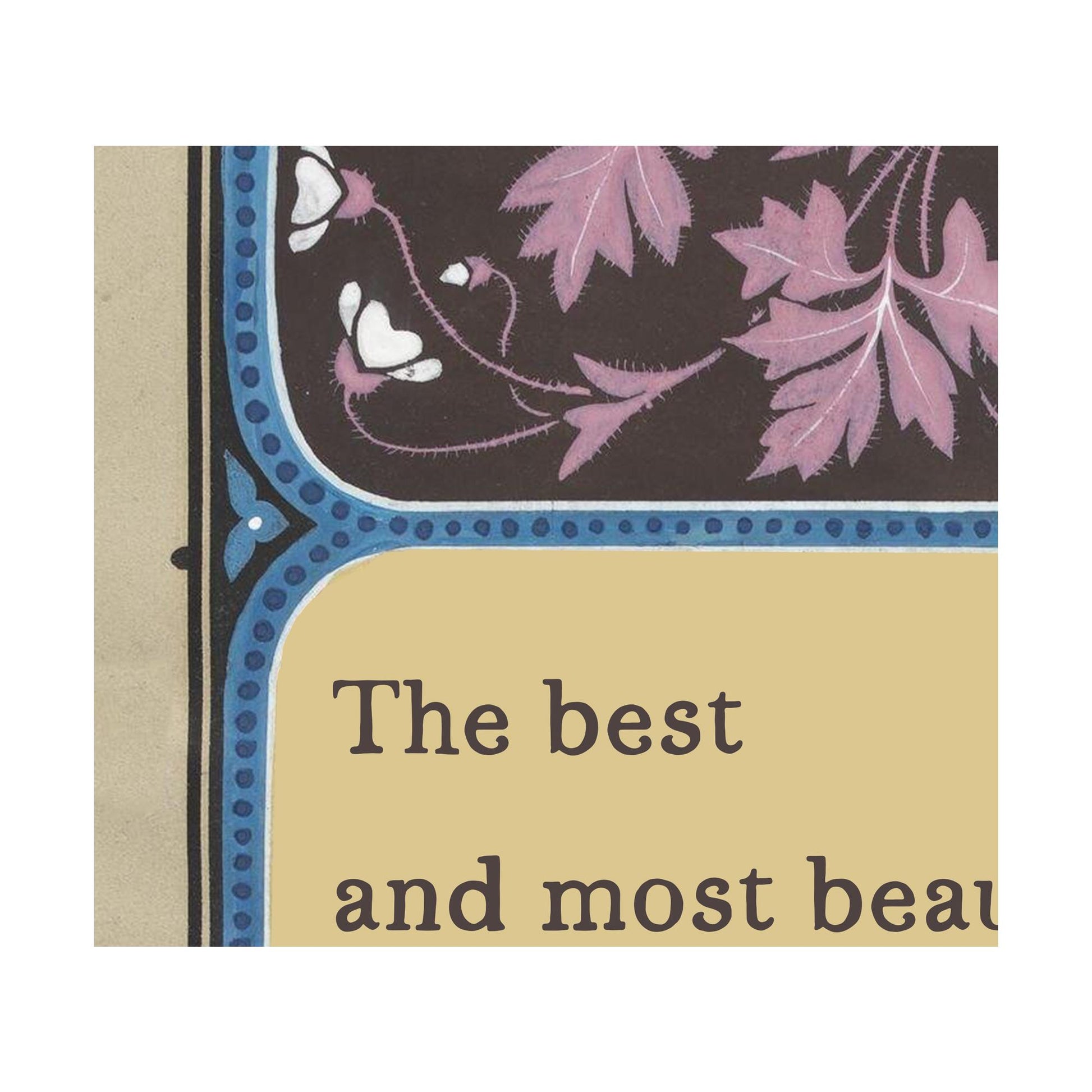 Helen Keller Quote Poem Print - The Best Things - Quote Bohemian Art - Poem Print - Love Poem - Purple and Beige - Customizable Font