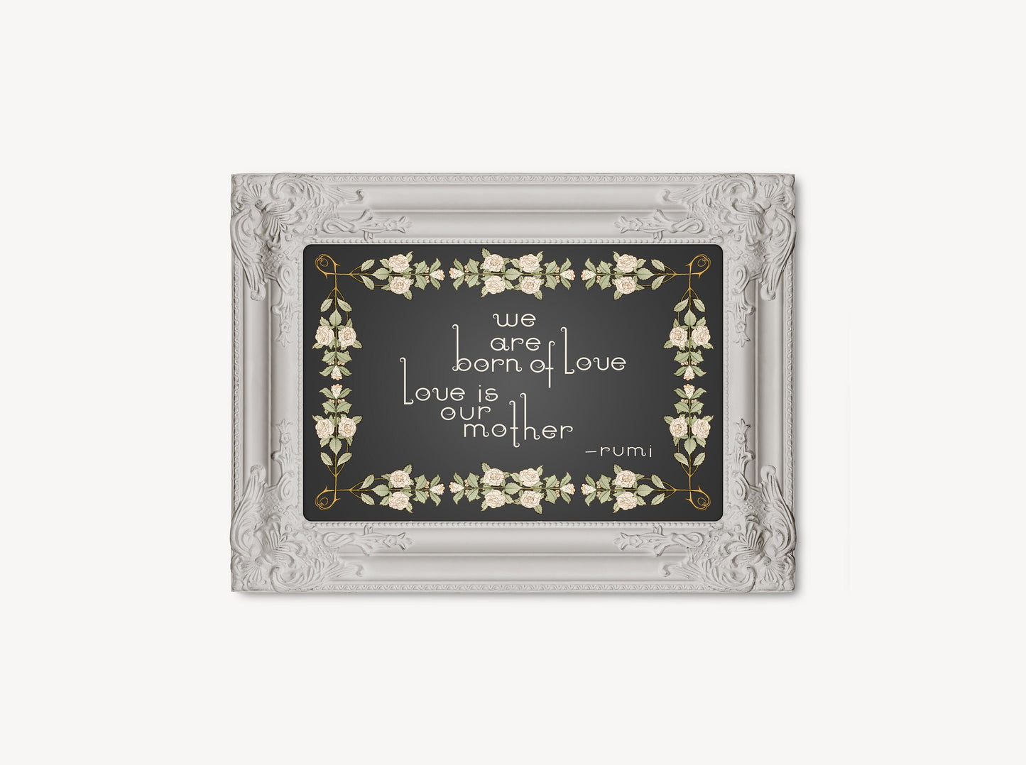 Rumi Poem Poster - Quote Bohemian Art - Print Poster With Design no frame - Love Poem